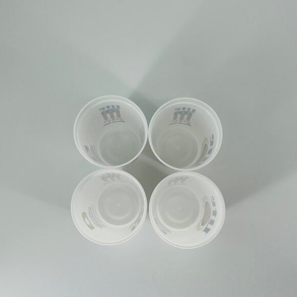FOUR Reusable White Miller Lite Miller Time American Flag Plastic Cups - NWT - Picture 8 of 11